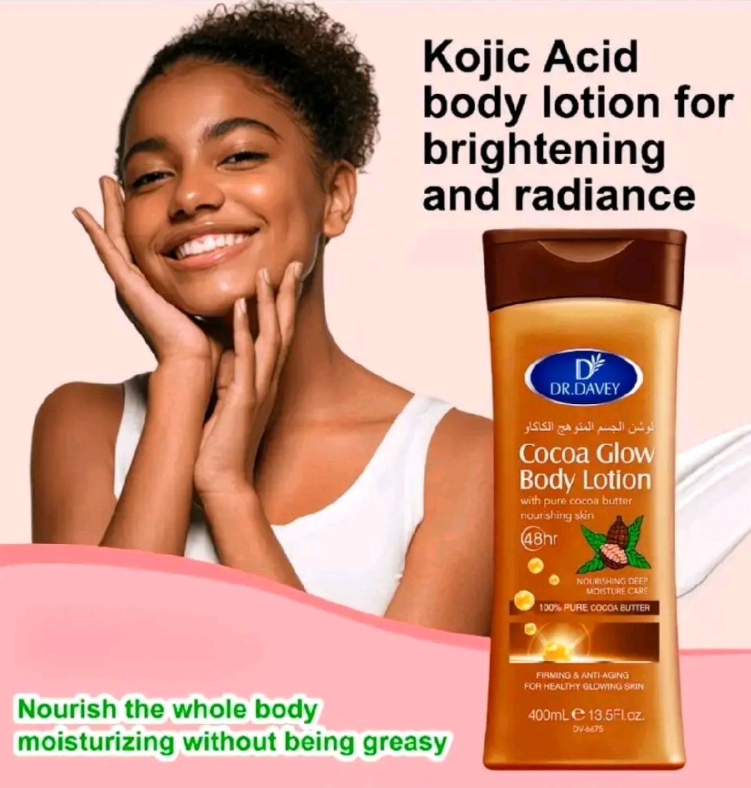 Cocoa Glow Body Lotion with Kojic Acid for Brightening Radiance Nourishing Moisturizing 400ml Moisturizer - Image 5
