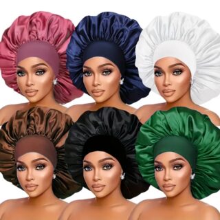 6 set of Satin Sleeping with Wide Elastic Band