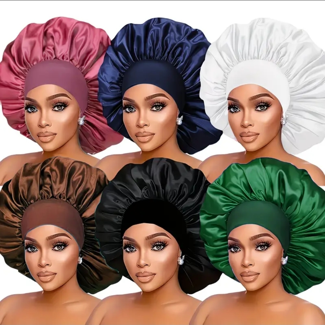 6 set of Satin Sleeping with Wide Elastic Band